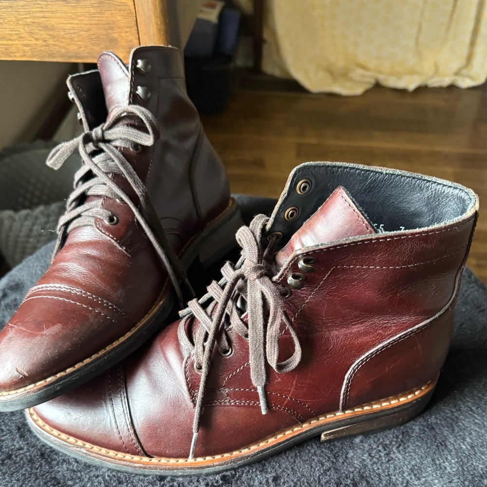Men’s Thursday Boot Co. Captain Everyday Leather Boots Lace Up Size 8.5 - Picture 10 of 12